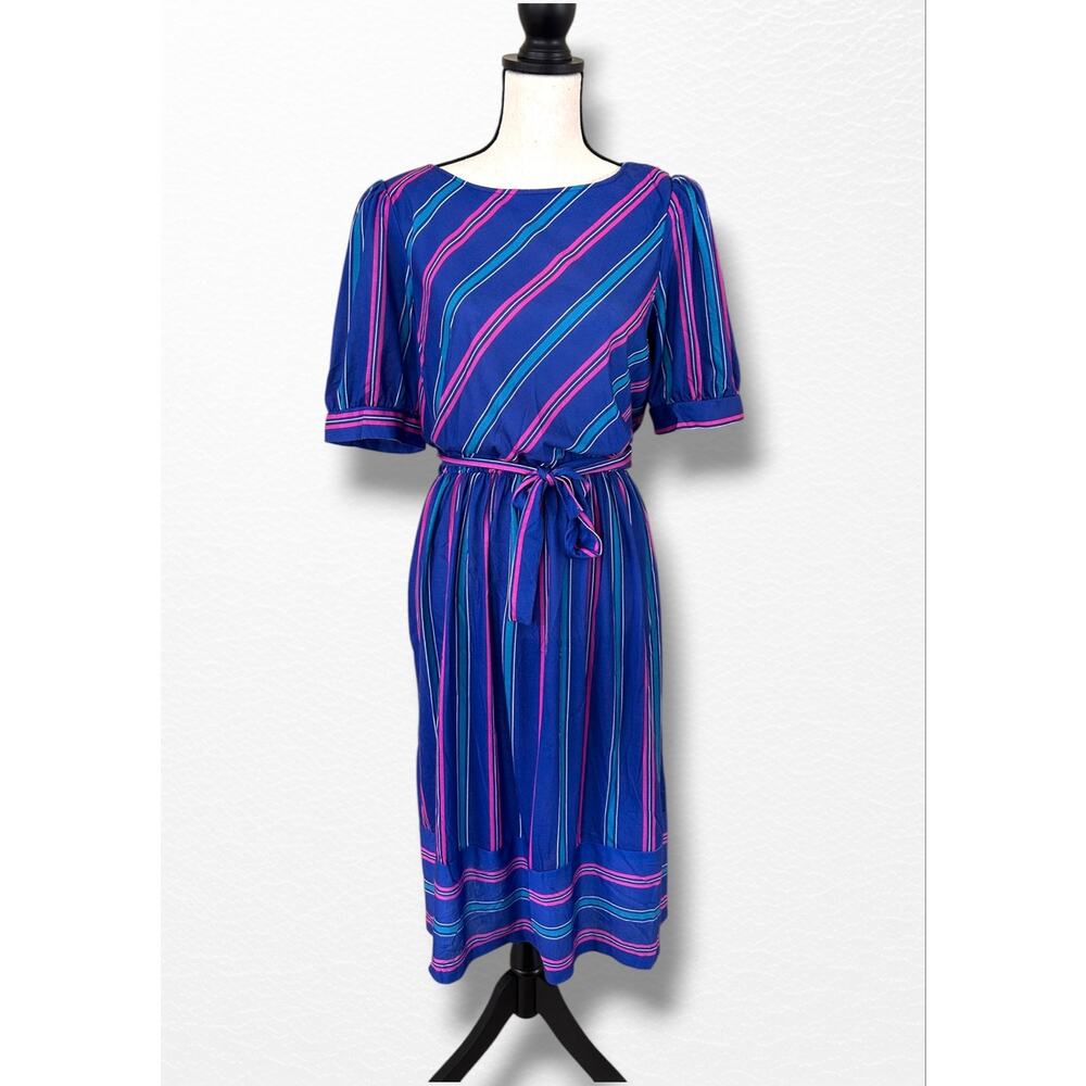 Vintage 1980s Miss Oops Blouson Dress, Size 14